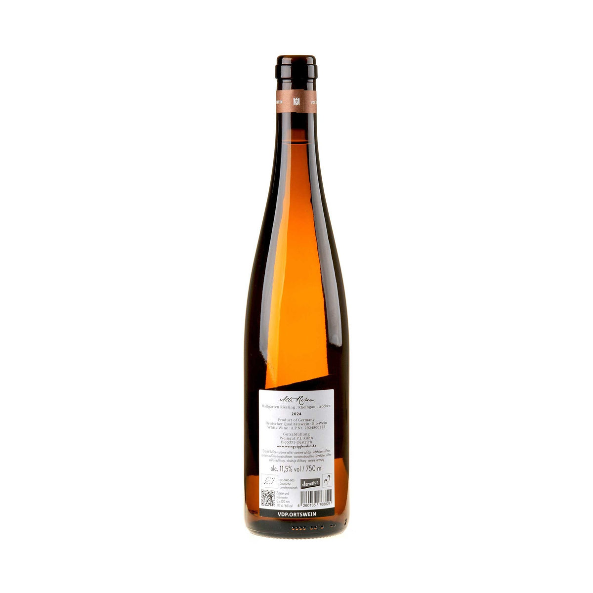 Bild Peter Jakob Kühn Riesling Hallgarten Alte Reben 2024 Rücketikett