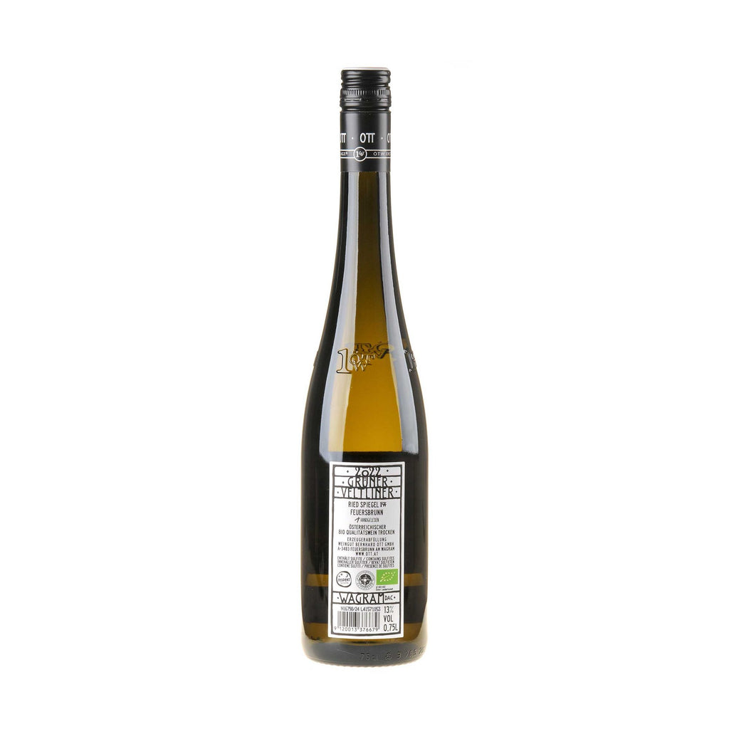 Bernhard Ott Grüner Veltliner Feuersbrunner Ried Spiegel 1. Lage Bio 2022 Rücketikett