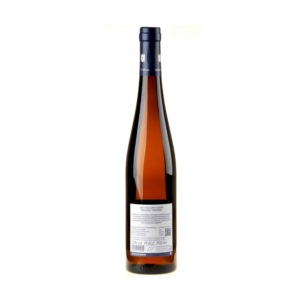 A.Christmann Riesling AUS DEN LAGEN Bio 2024 Rücketikett