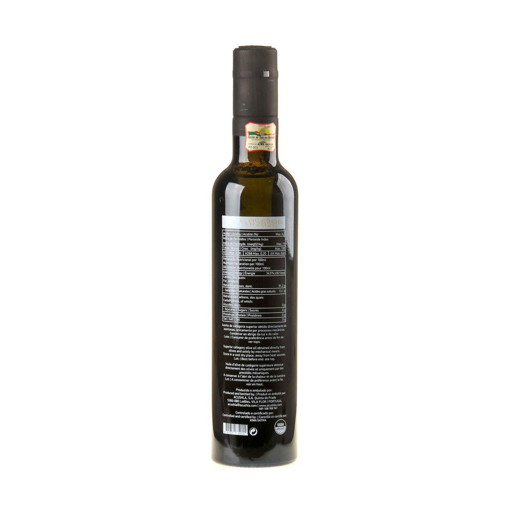 Acushla Trás os montes Olivenöl Extra Vergine Bio 2023 500ml Rücketikett