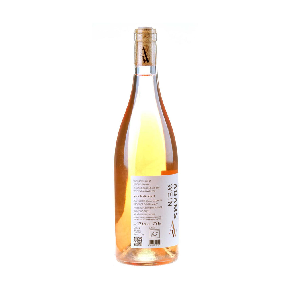 AdamsWein Spätburgunder Rosé Ingelheim 2025 Bio Rücketikett