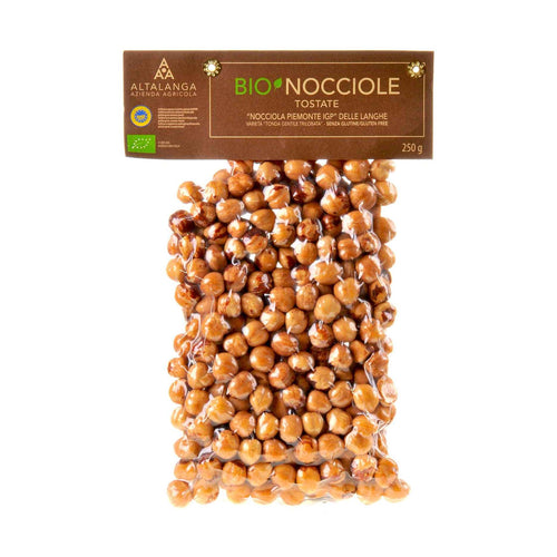 Altalanga azienda agricola Piemonteser Haselnüsse geröstet Vakuum verpackt Bio 250g