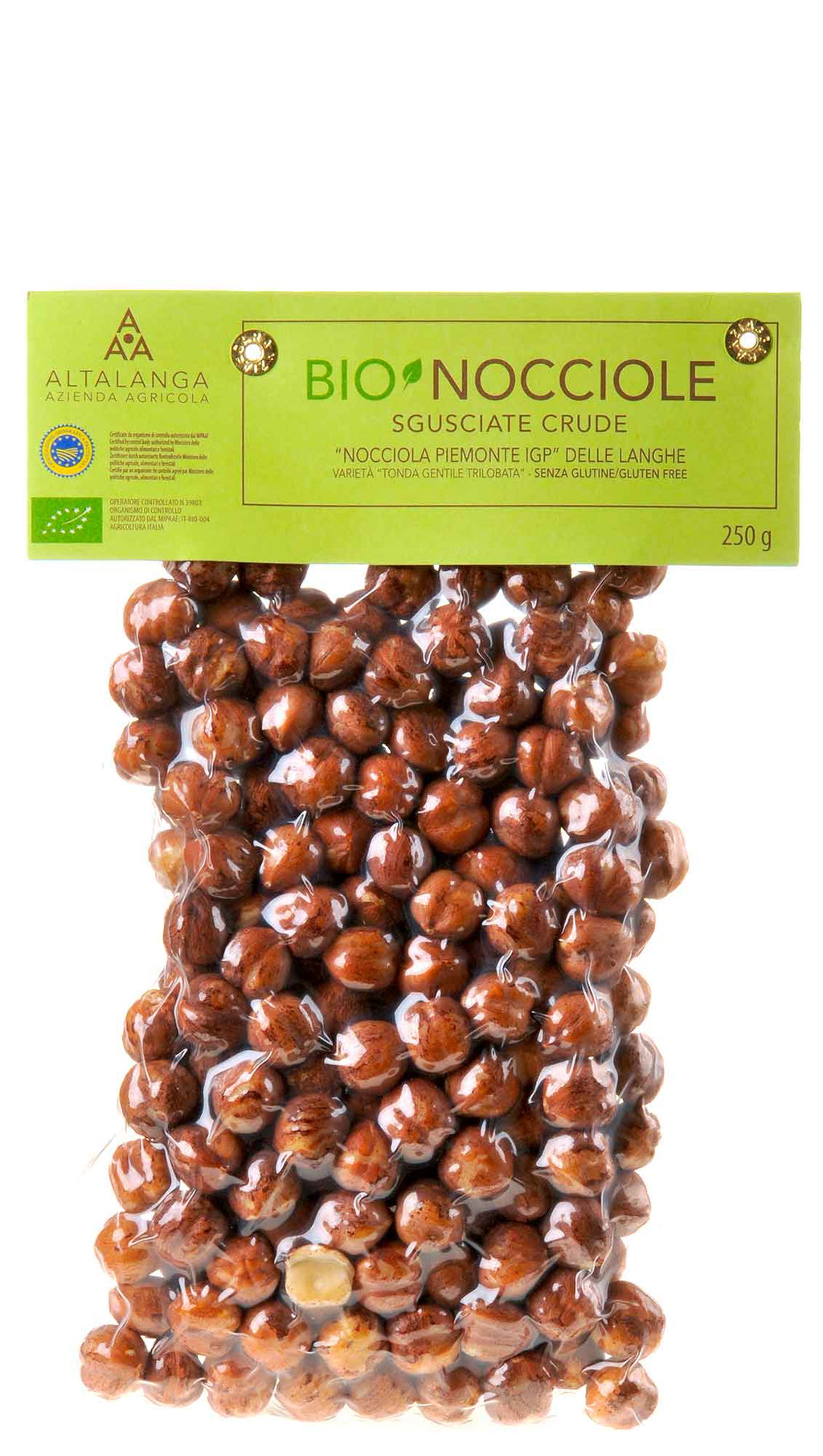 Altalanga azienda agricola Piemonteser Haselnüsse roh Vakuum verpackt Bio 250g