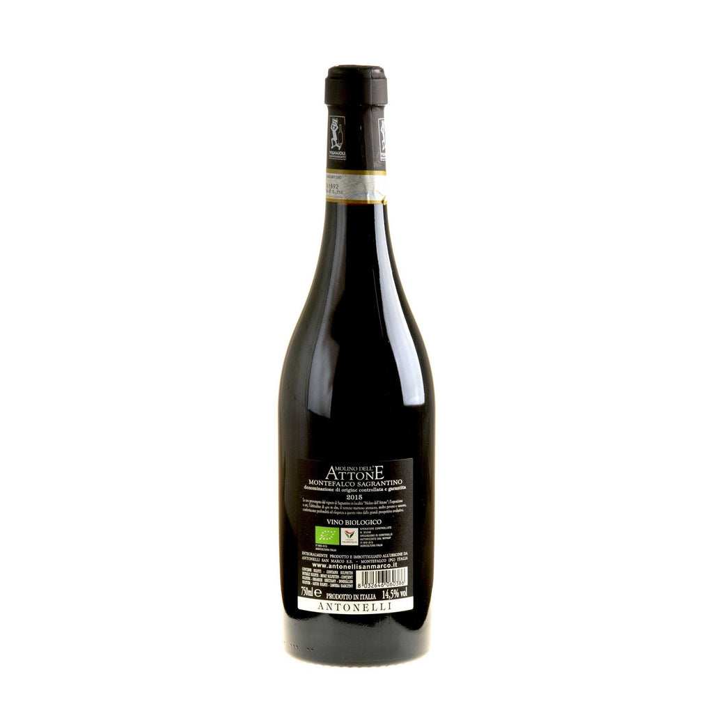 Antonelli Molino Dell'Attone Montefalco Sagrantino DOCG 2015 Rücketikette