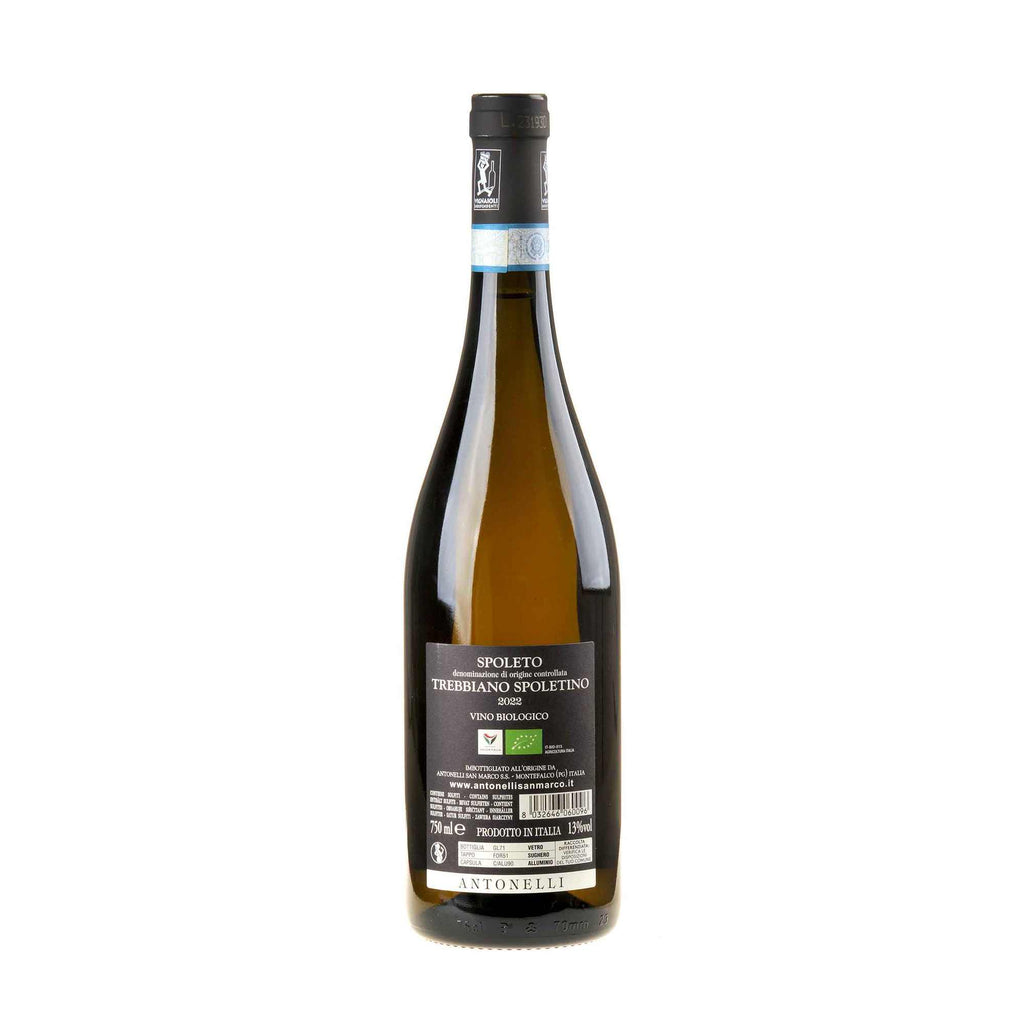 Antonelli Trebbiano Spoletino Trebium Bio 2022 Rücketikett