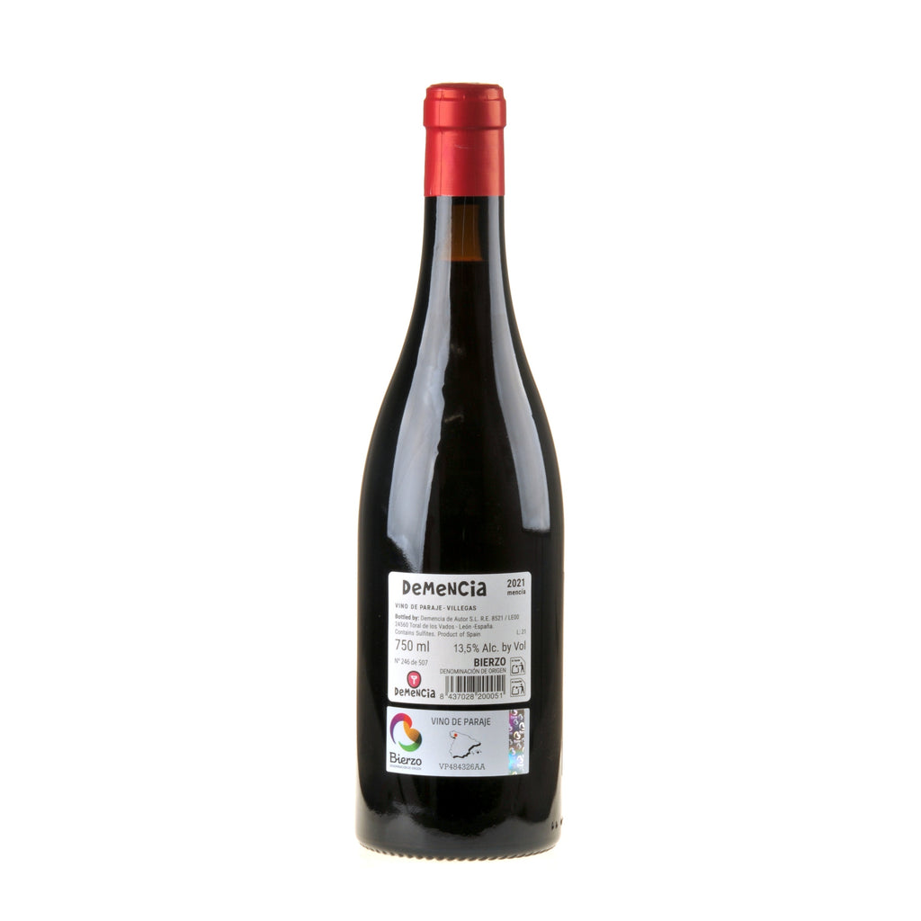 Bodegas Demencia de Autor Mencía Demencia Villegas 2021 Rücketikett