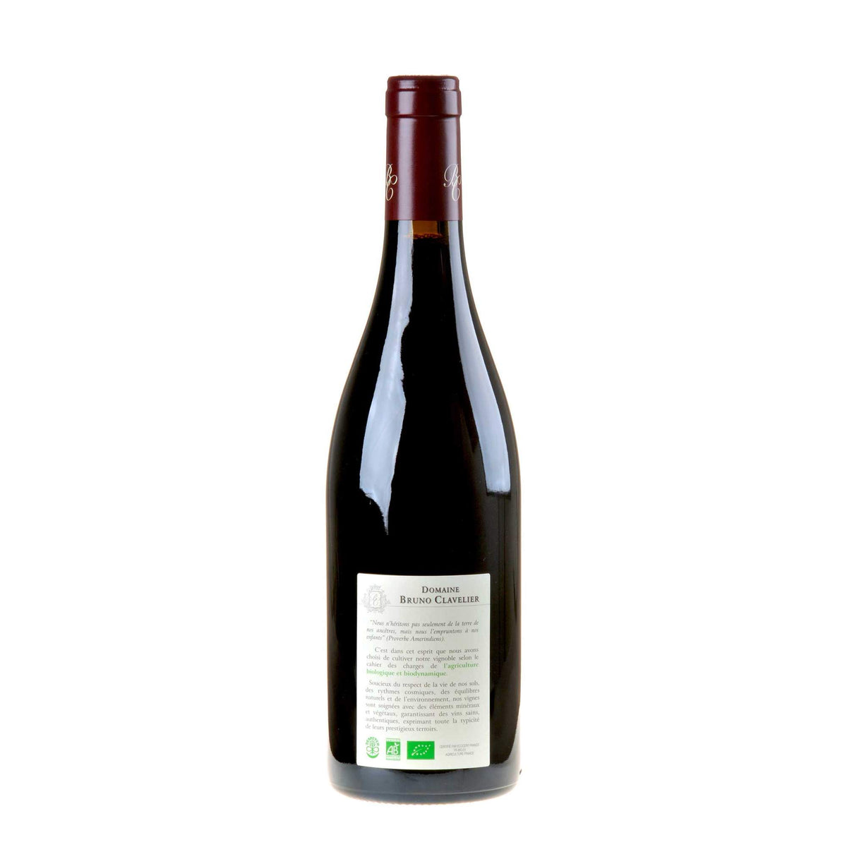 Bruno Clavelier Vosne Romanée 1er Cru Les Beaux Monts Bio 2020 Rücketikett