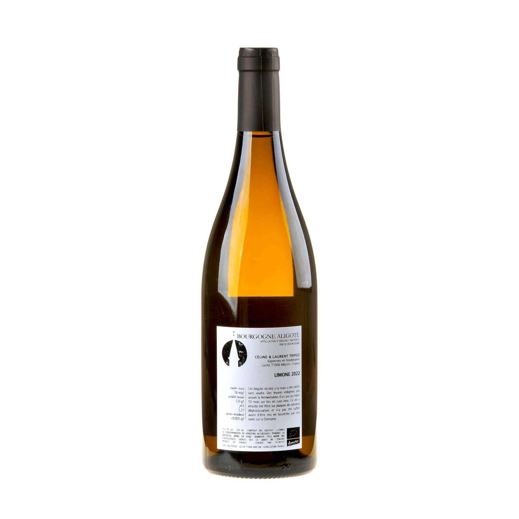 Céline & Laurent Tripoz Bourgogne Aligoté Limone Bio 2022 Rücketikett