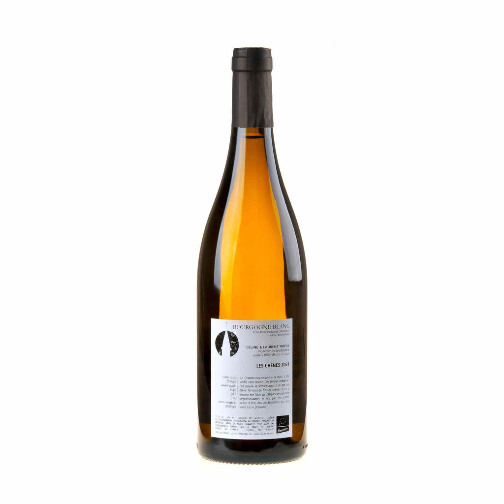 Céline & Laurent Tripoz Les Chênes Bourgogne Blanc 2021 Rücketikett