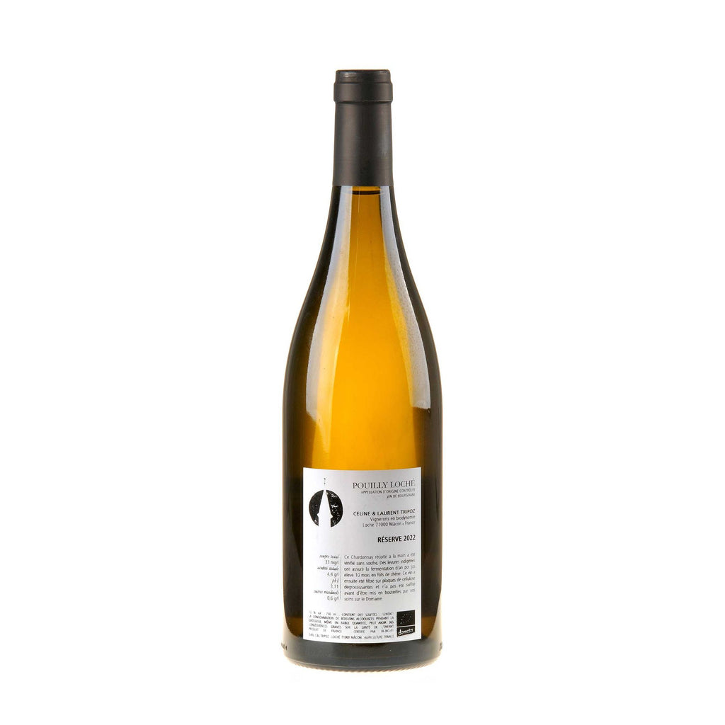 Céline & Laurent Tripoz Pouilly Loché 1ère Réserve Bio 2022 Rücketikett