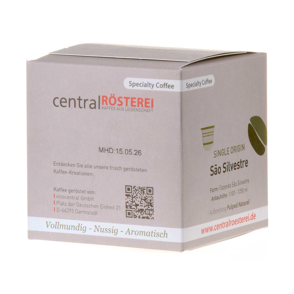 CentralRösterei Kaffeekapseln Sao Silvestre hinten