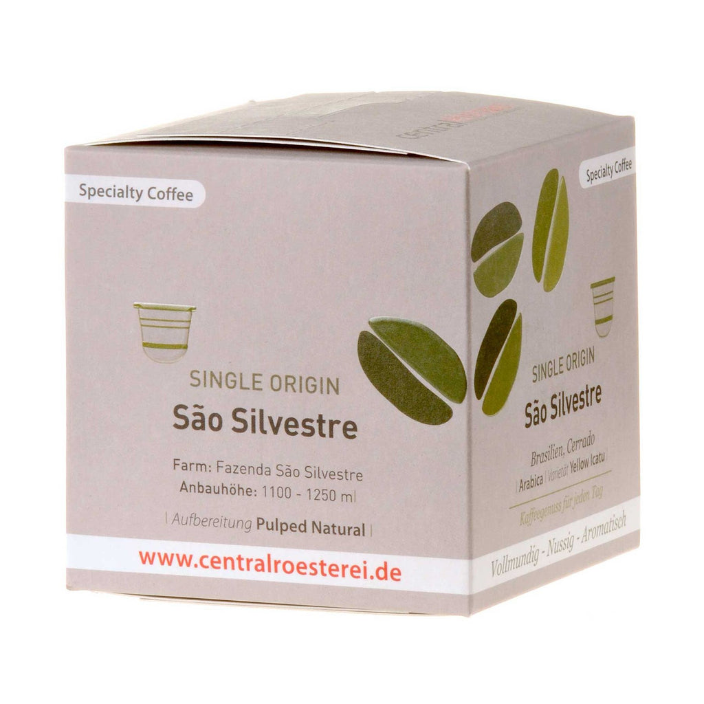 CentralRösterei Kaffeekapseln Sao Silvestre links