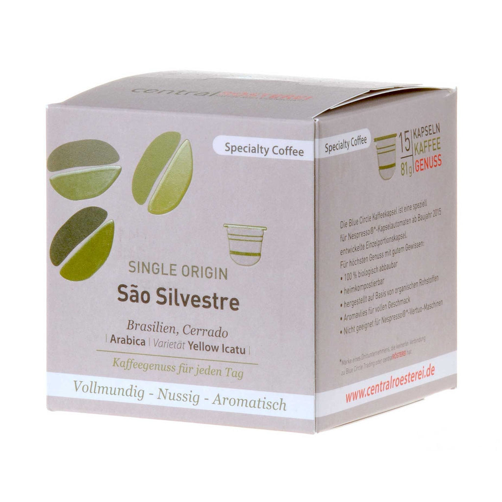 CentralRösterei Kaffeekapseln Sao Silvestre vorne