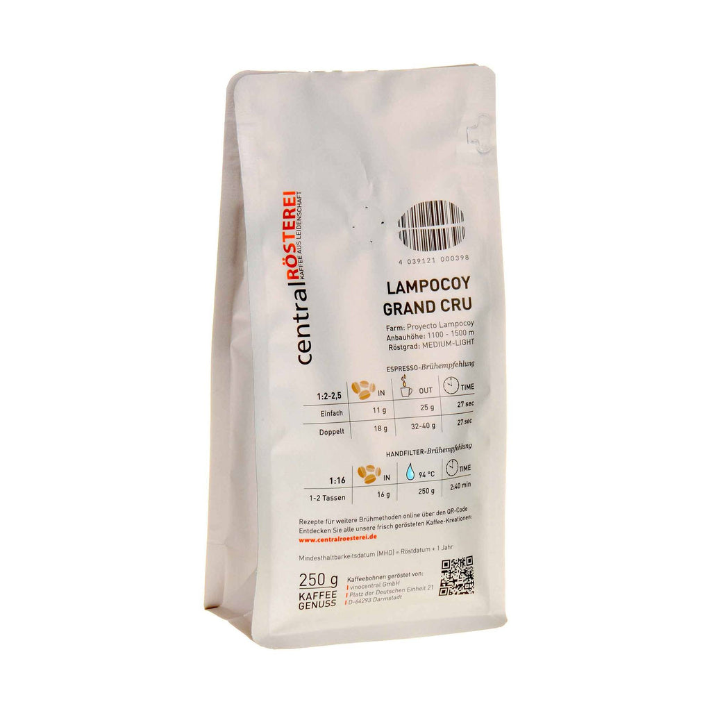 Bild CentralRösterei Lampocoy Grand Cru Guatemala 250g Rücketikett