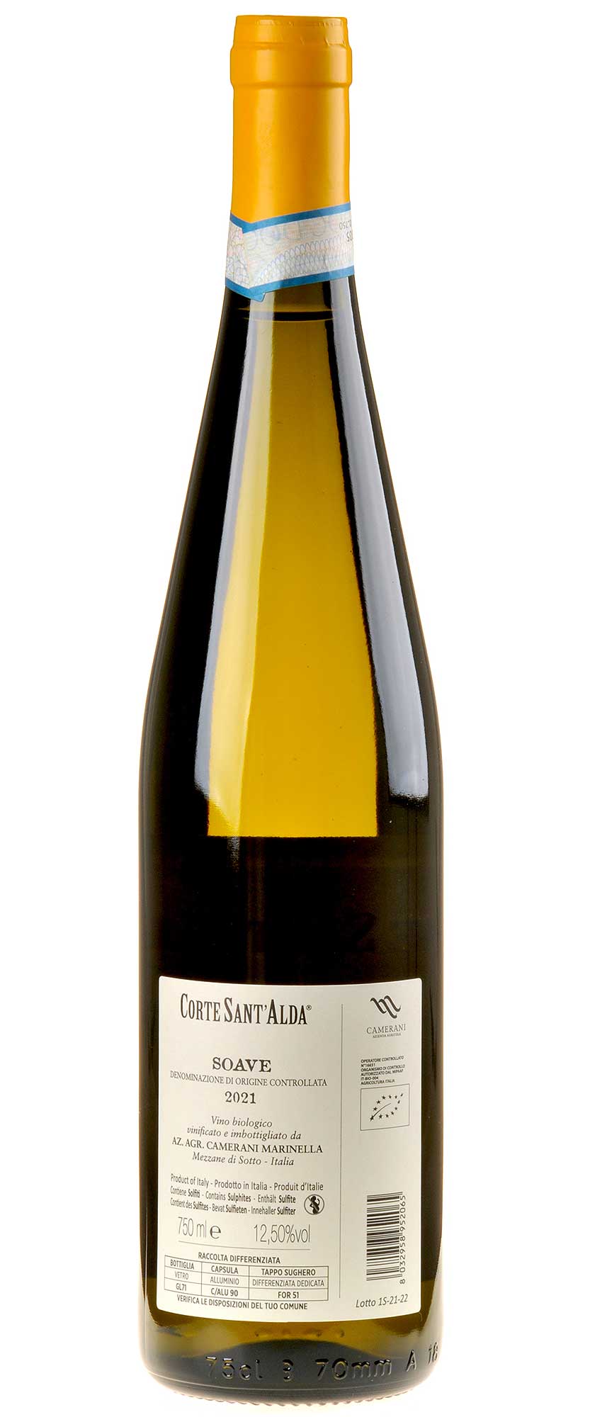 Corte Sant'Alda Soave Bio 2021 Rücketikett