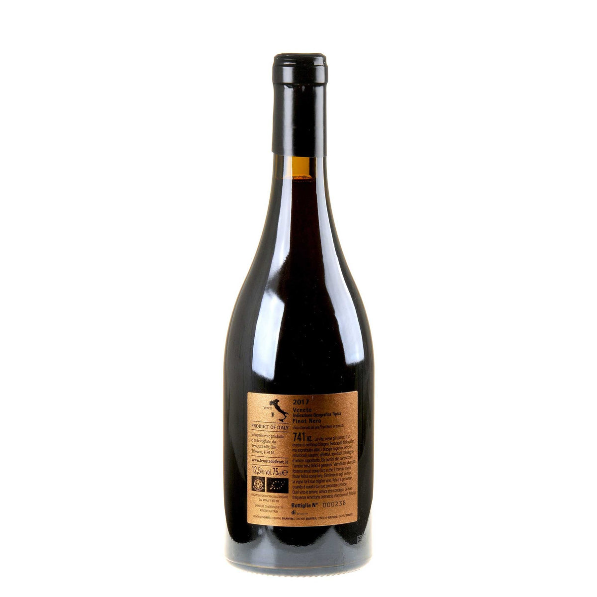 Dalle Ore Pinot Nero 741Hz Bio 2017 Rücketikette