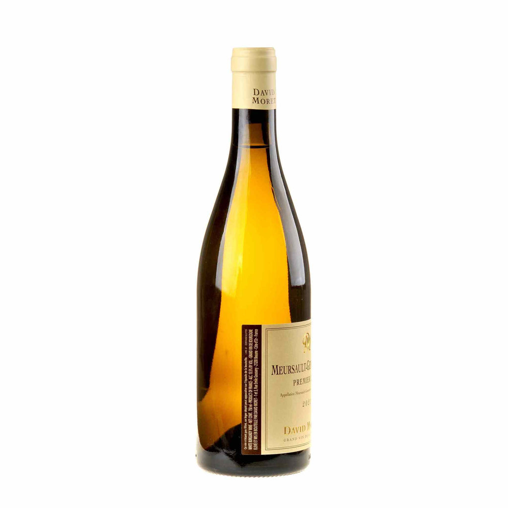 David Moret Meursault 1er Cru Les Genevrieres 2021 Rücketikett