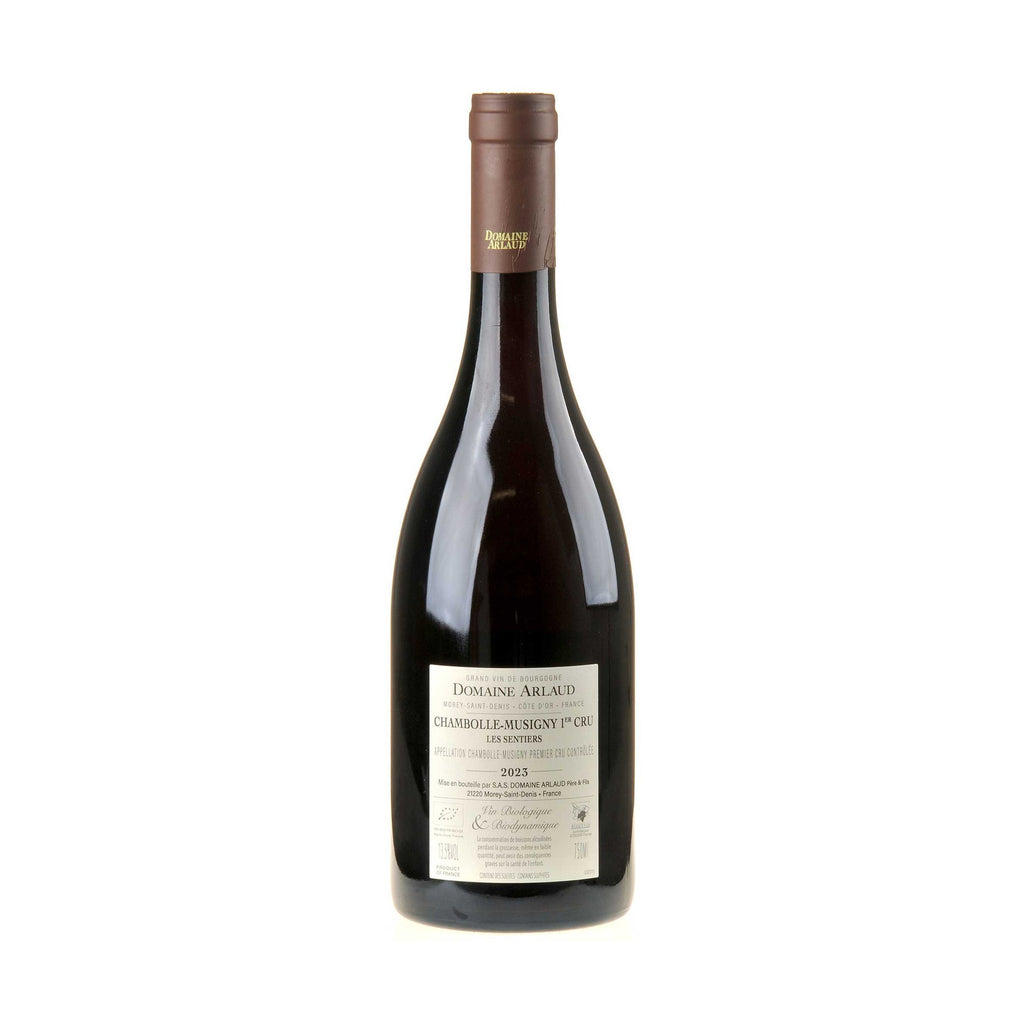 Domaine Arlaud Chambolle-Musigny 1er Cru Les Sentiers 2023 Rücketikett