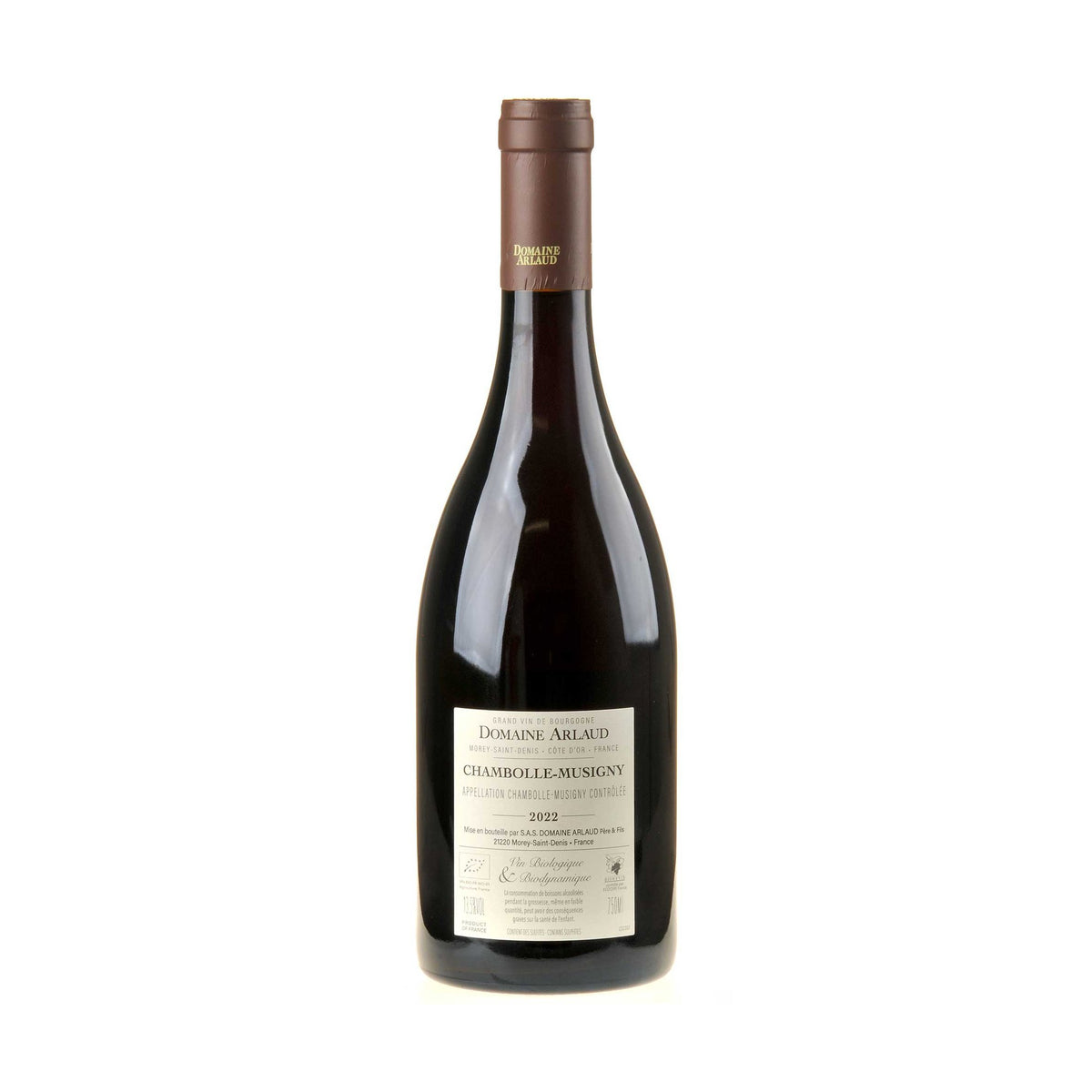 Domaine Arlaud Chambolle-Musigny 2022 Rücketikett