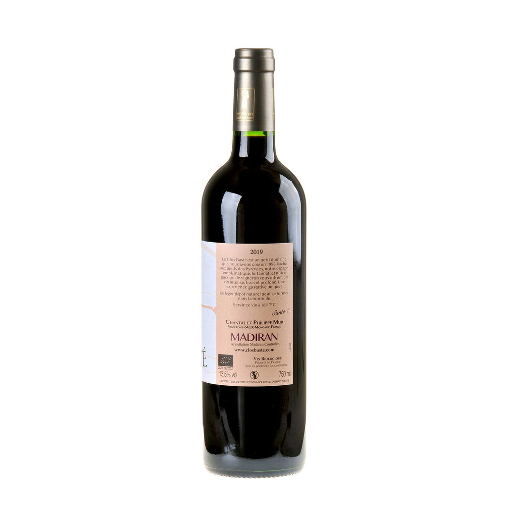 Domaine Clos Basté Madiran L'Esprit de Basté Bio 2019 Rücketikett