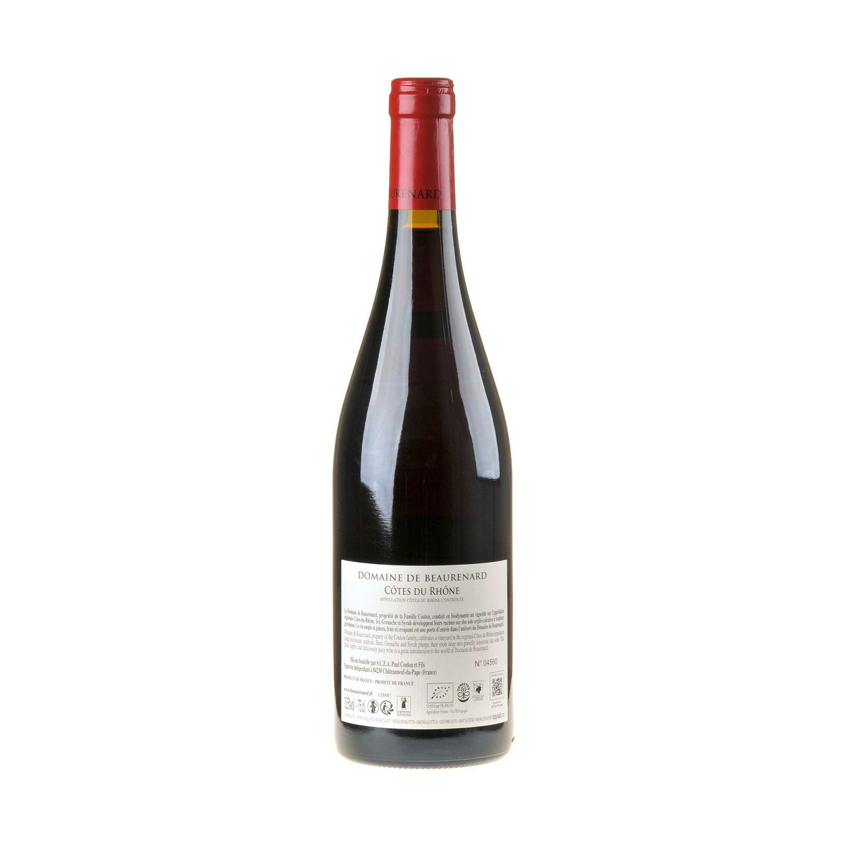 Domaine de Beaurenard Côtes du Rhône Rouge Bio 2024 Ruecketikett