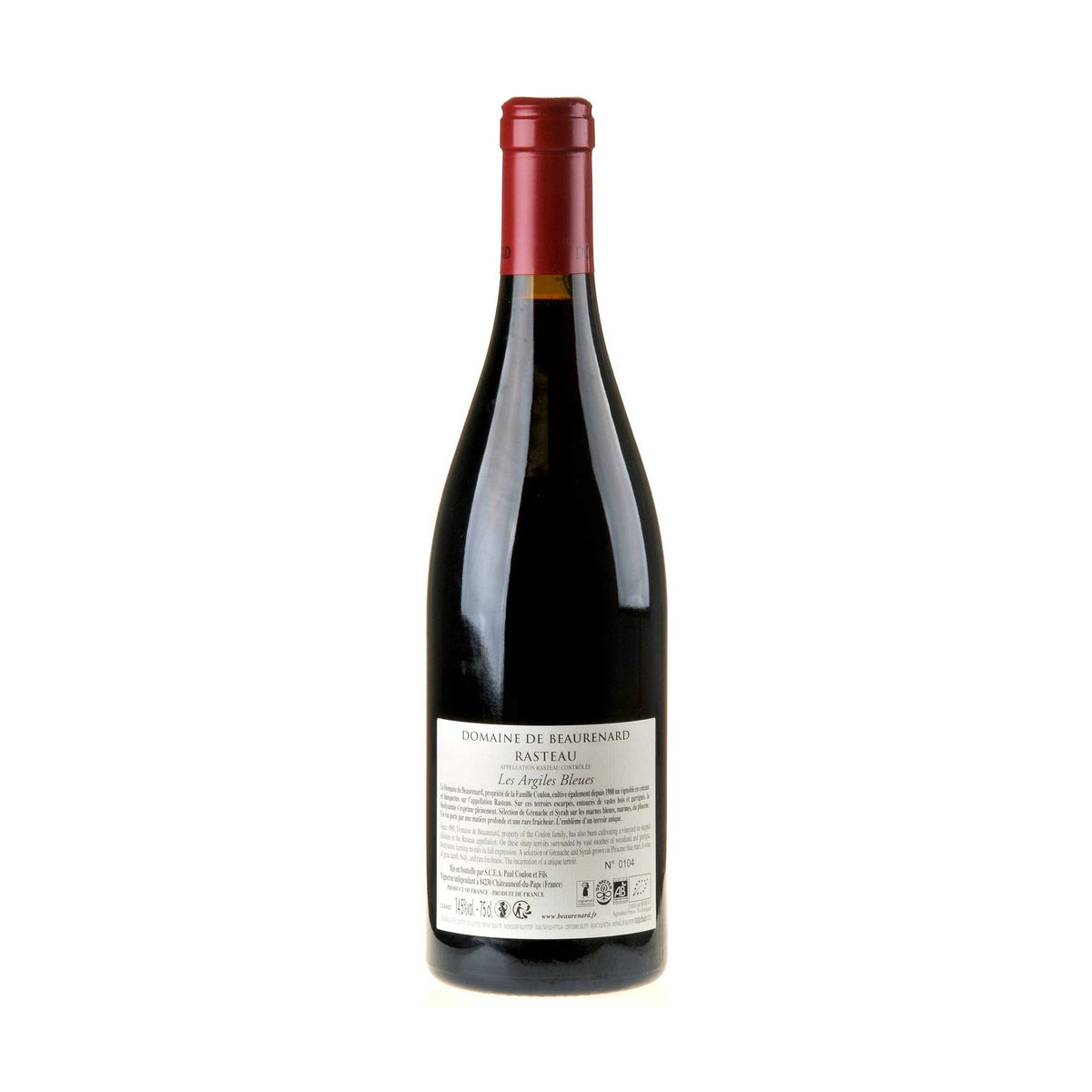 Domaine de Beaurenard Rasteau Les Argiles Bleues Bio 2022 Ruecketikette