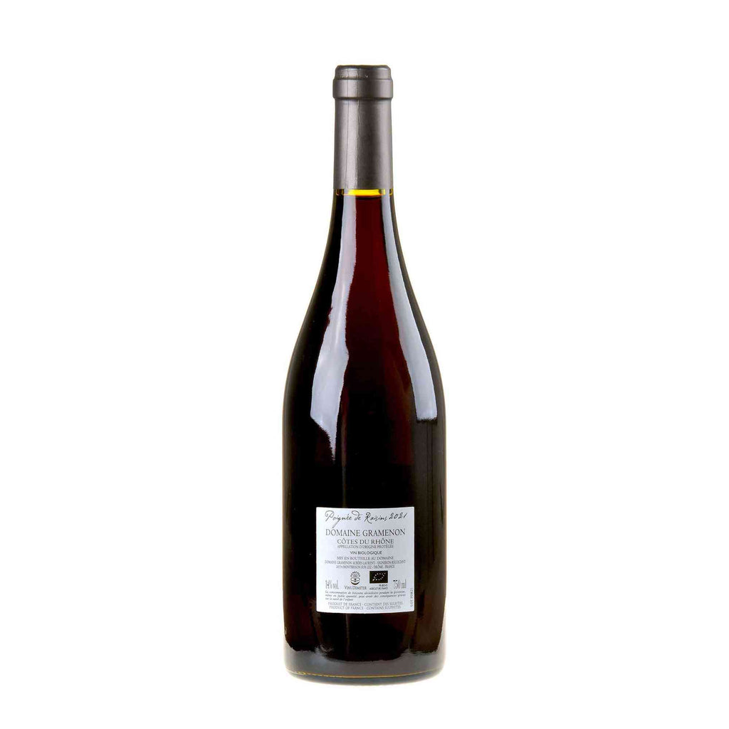 Domaine Gramenon Poignée de Raisins Côtes du Rhône Rouge Bio 2021 Rücketikett
