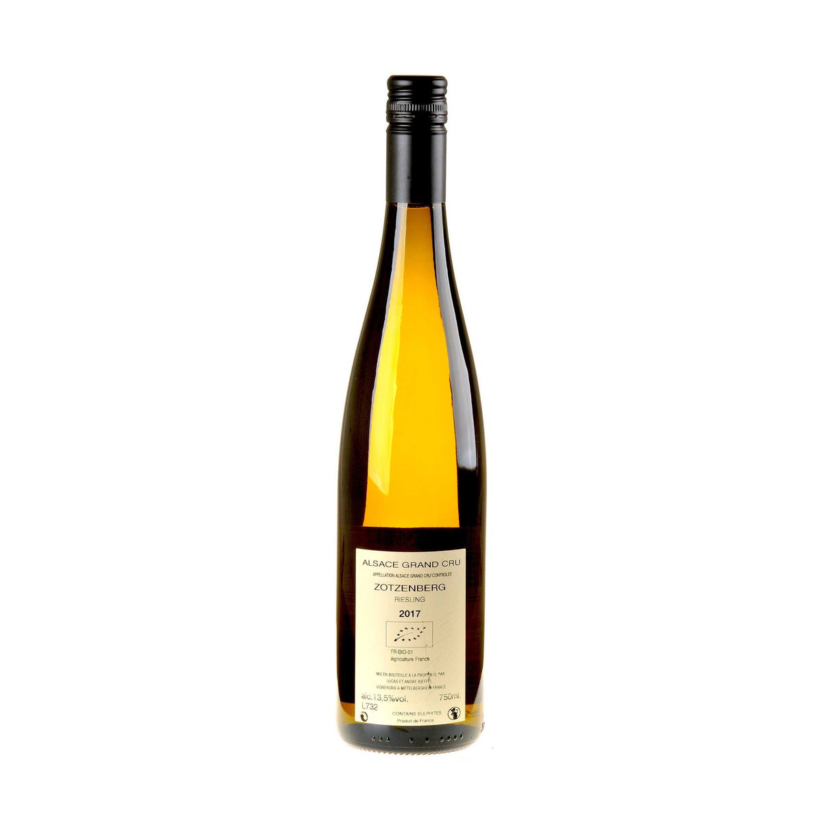 Domaine Rieffel Riesling Zotzenberg Grand Cru 2017 Rücketikette
