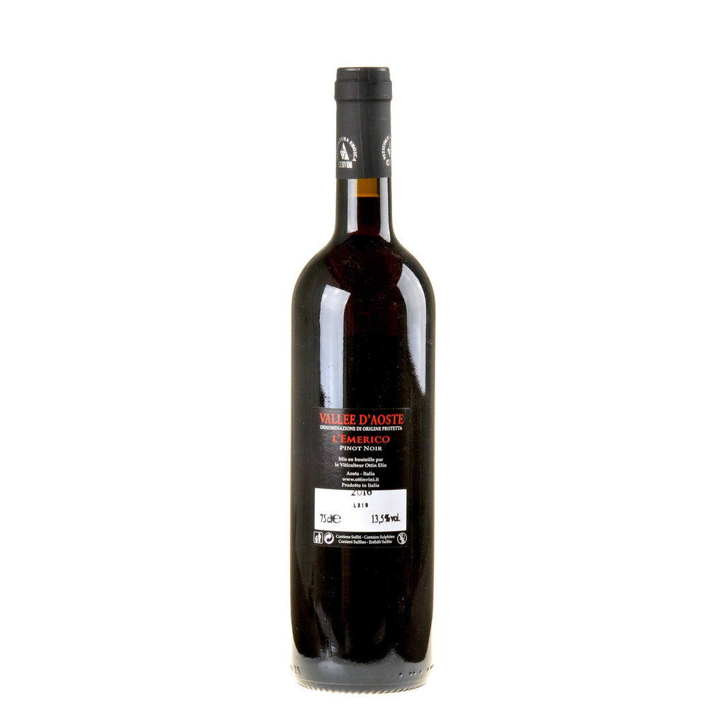 Elio Ottin Pinot Noir L'EMERICO 2016 Rücketikette