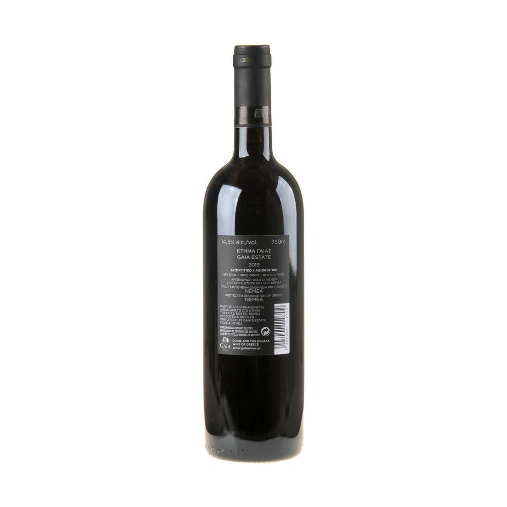 Gaia Wines Agiorgitiko Gaia Estate Nemea 2019 Rücketikett