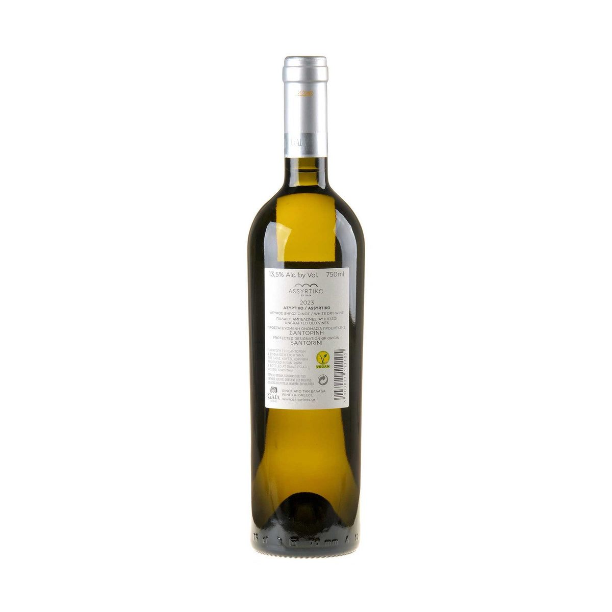 Gaia Wines Assyrtiko Wild Ferment 2023 Rücketikett