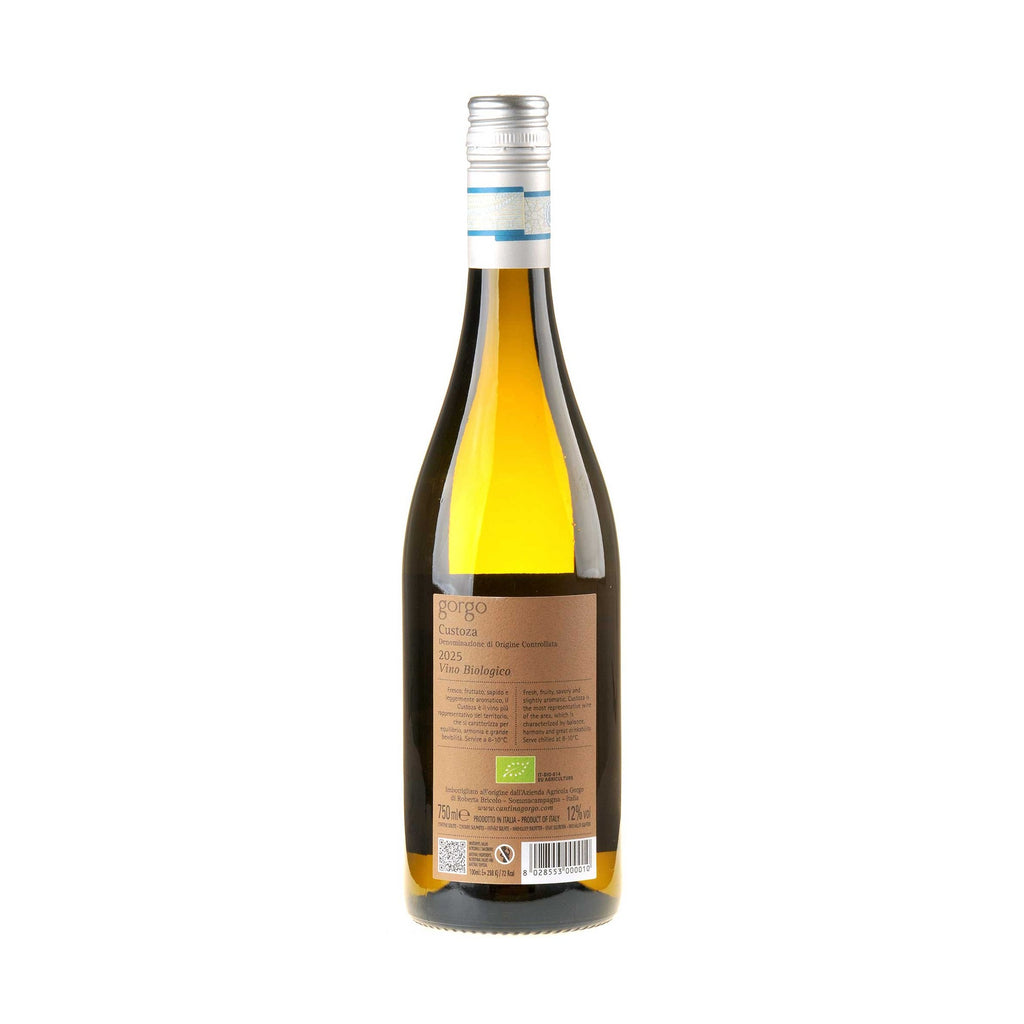 Gorgo Custoza Bio 2025 Rücketikett