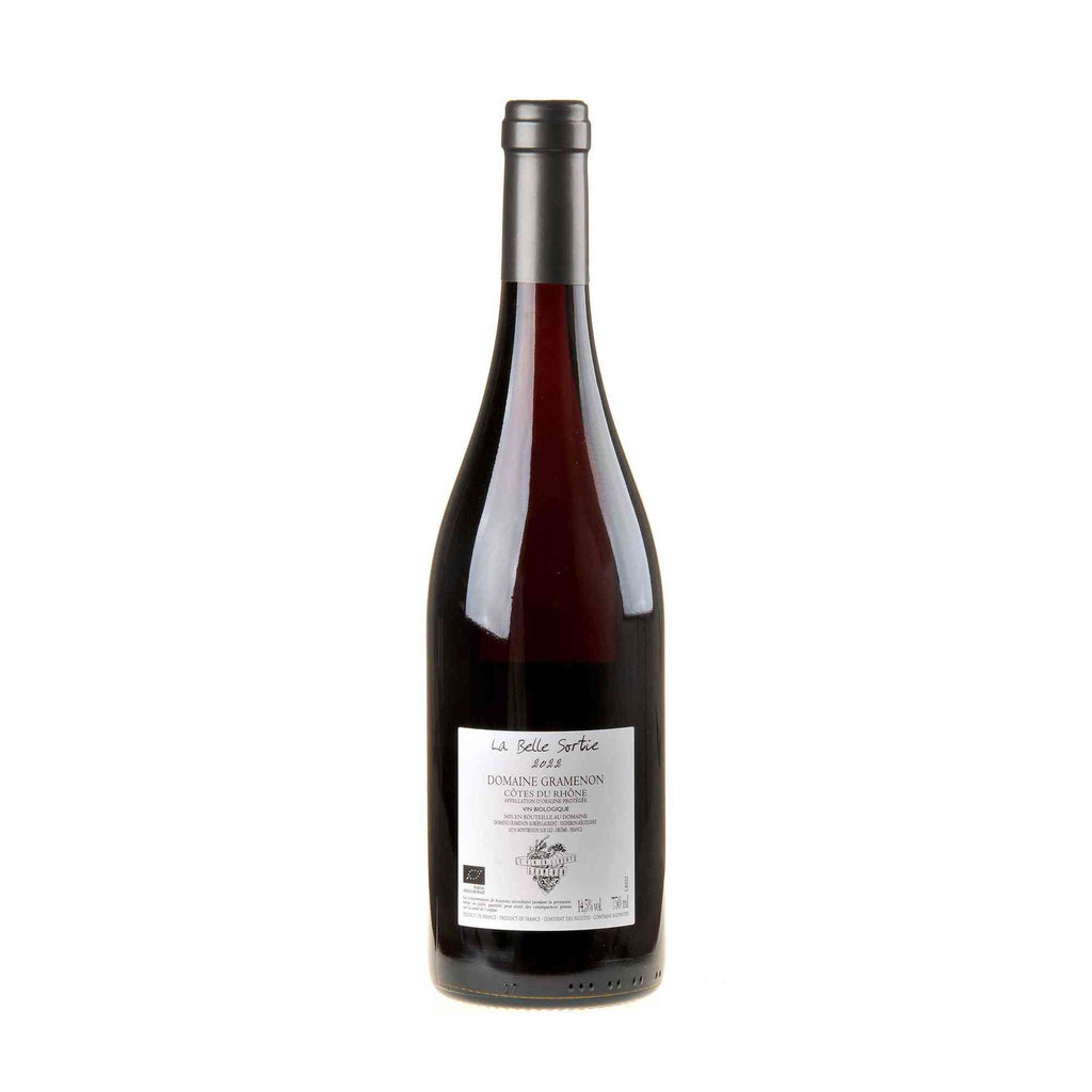 Domaine Gramenon La Belle Sortie Côtes du Rhône Rouge Bio 2022 Rücketikett