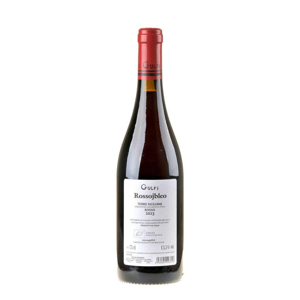 Gulfi Rossojbleo Nero d'Avola Bio 2023 Rücketikett