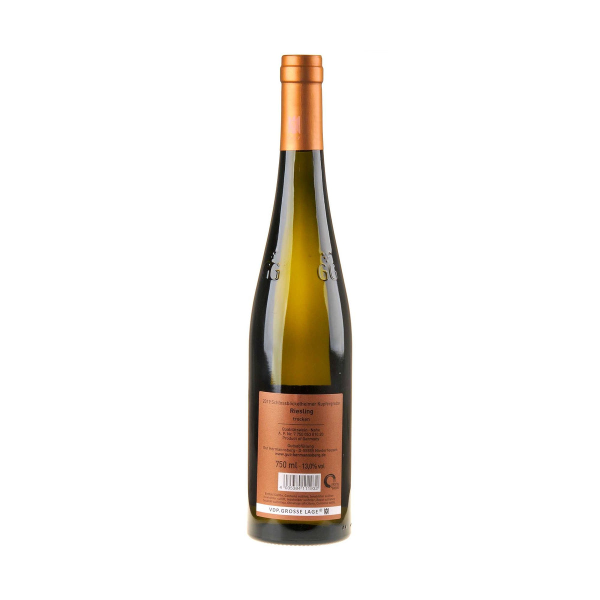 Gut Hermannsberg Riesling Kupfergrube Großes Gewächs Reserve 2019 Rücketikett