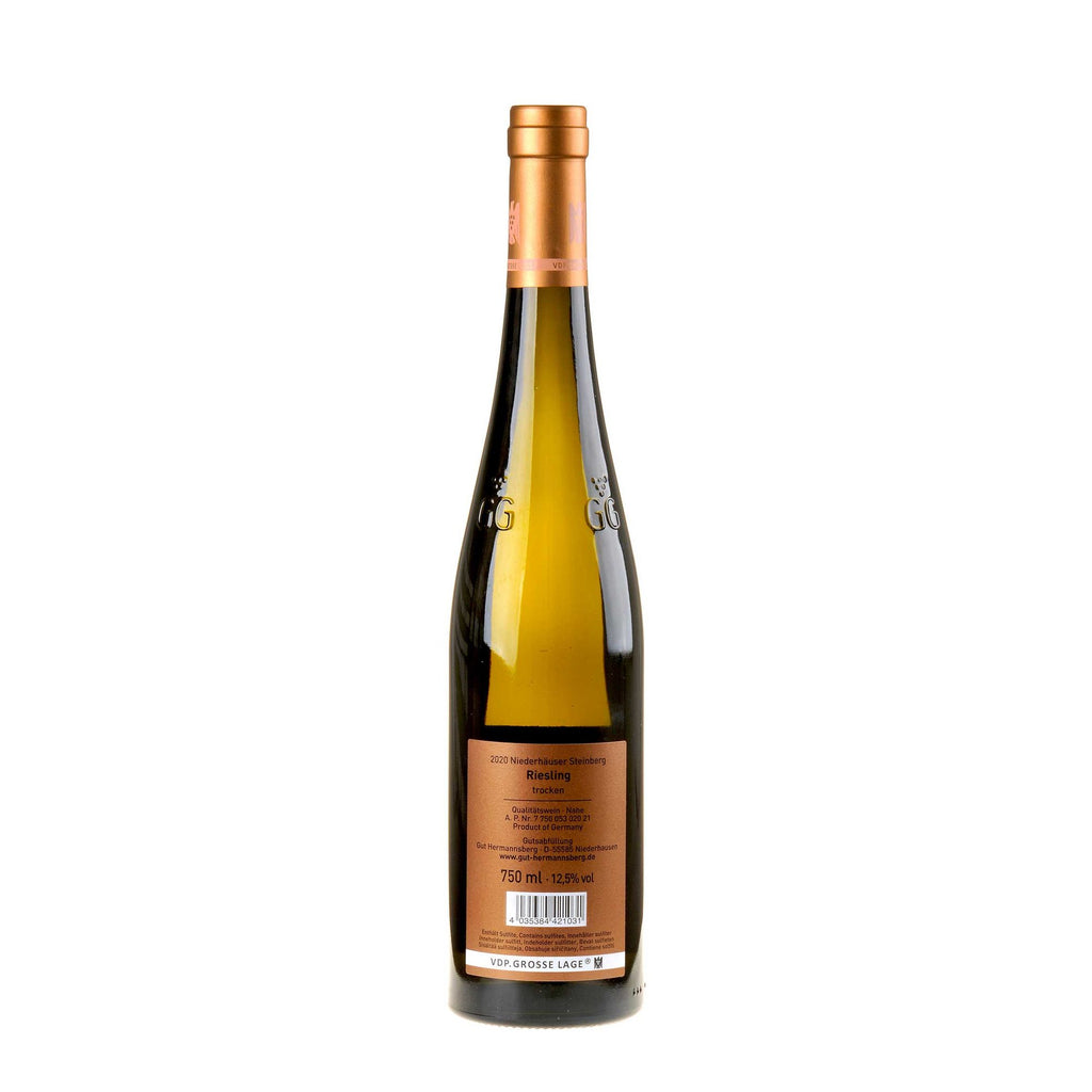 Gut Hermannsberg Steinberg Riesling GG 2020 Rücketikett