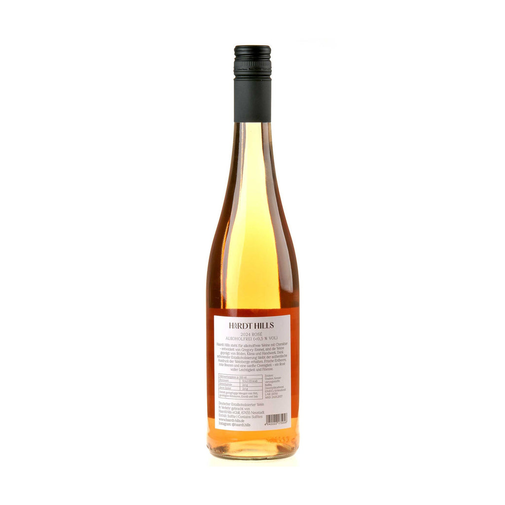 Haardt Hills Rosé 2024 alkoholfrei Rücketikett
