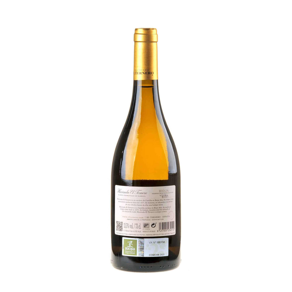 Hacienda el Ternero Rioja Blanco 2021 Rücketikett