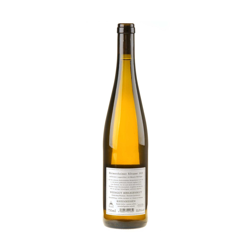 Weingut Heiligenblut Silvaner Heimersheim 2022 Rücketikett