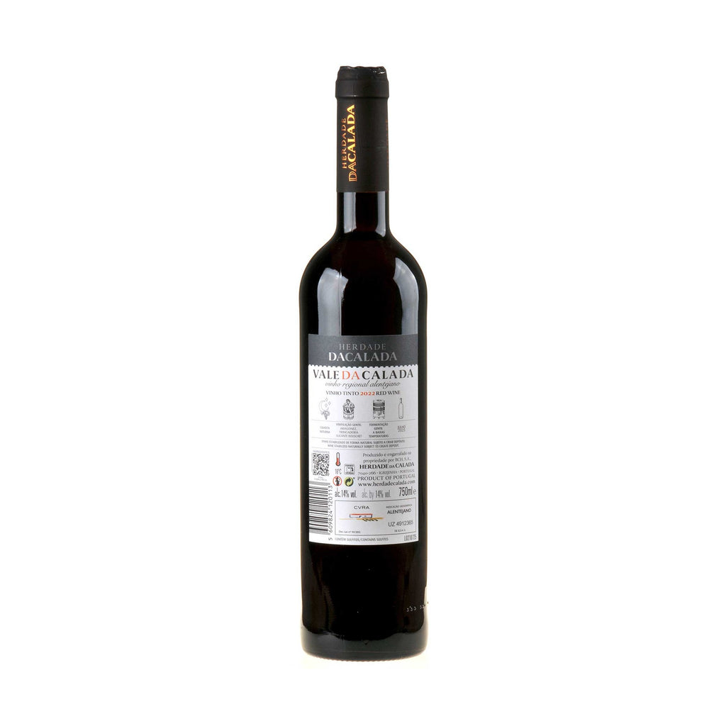 Herdade da Calada Vale da Calada Tinto 2022 Rücketikett