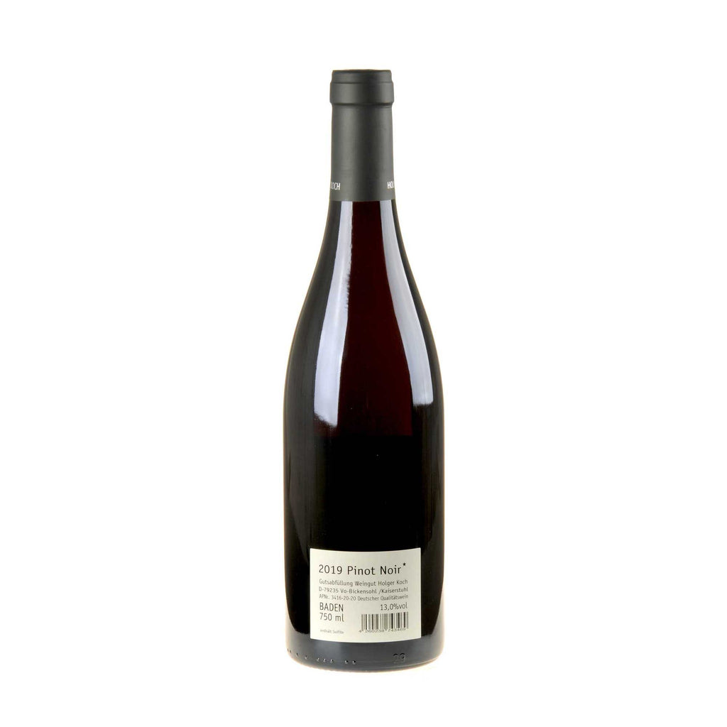 Holger Koch Pinot Noir ein Stern 2019 Rücketkette