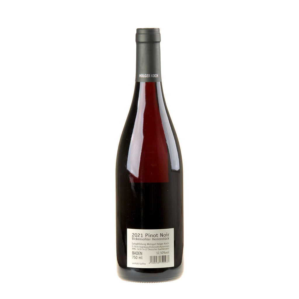 Holger Koch Pinot Noir Herrenstück 2021 Rücketikett