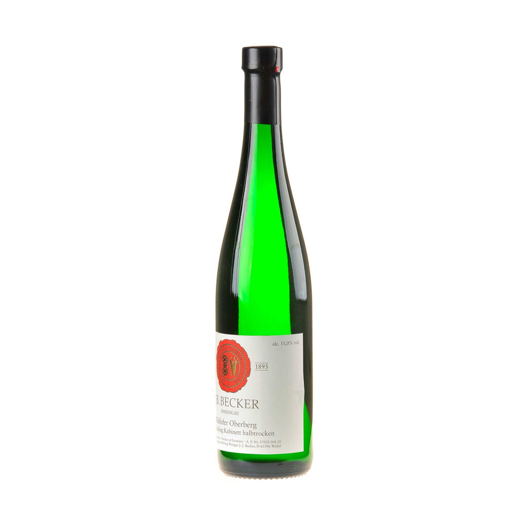 J.B.Becker Riesling Wallufer Oberberg Kabinett Halbtrocken 2019 Rücketikett