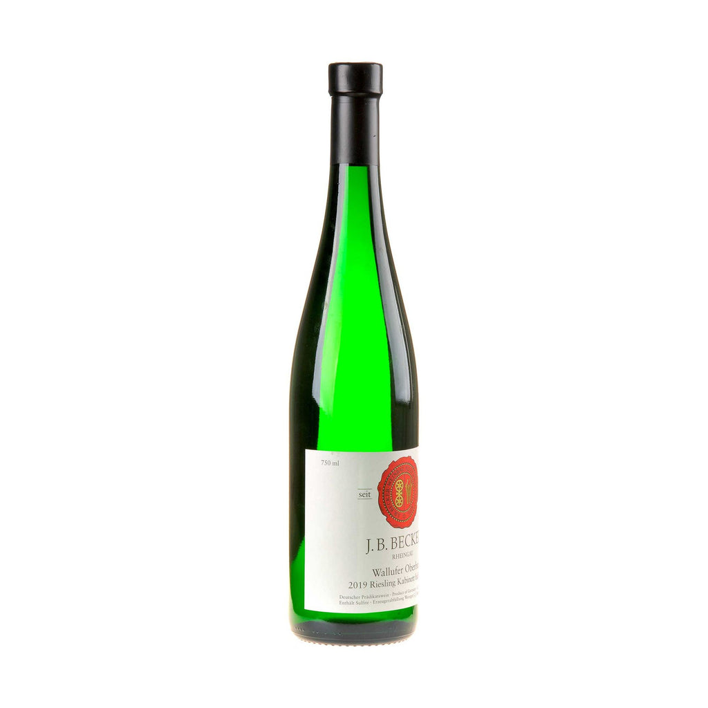 J.B.Becker Riesling Wallufer Oberberg Kabinett Halbtrocken 2019 Seitenetikett