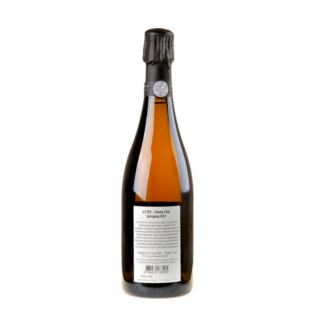 Jacquesson Champagne Avize Champ Caïn 2013 Rücketikett