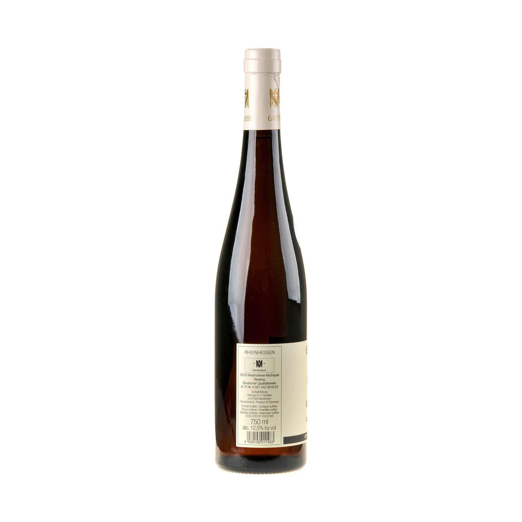 K.F. Groebe Riesling Kirchspiel Grande Reserve 2019 - Versteigerungswein Ruecketikett