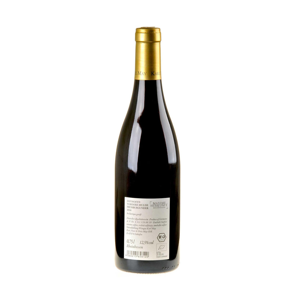 Karl May Frühburgunder Vordere Mulde Barrique Bio 2016 Rücketikette