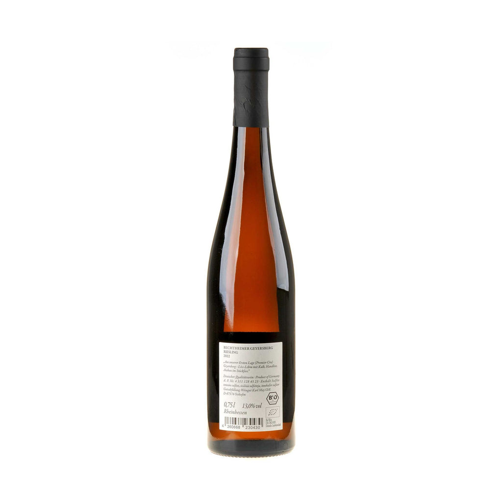 Karl May Riesling Geyersberg Bio 2022 Rücketikett