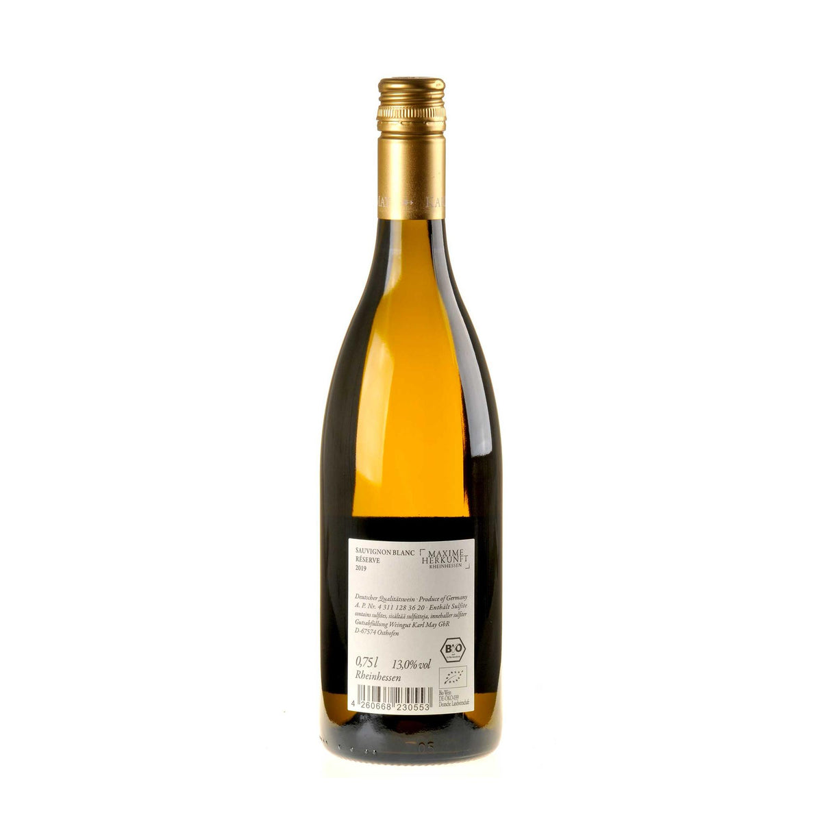 Karl May Sauvignon Blanc Réserve 2019 Bio Rücketikette