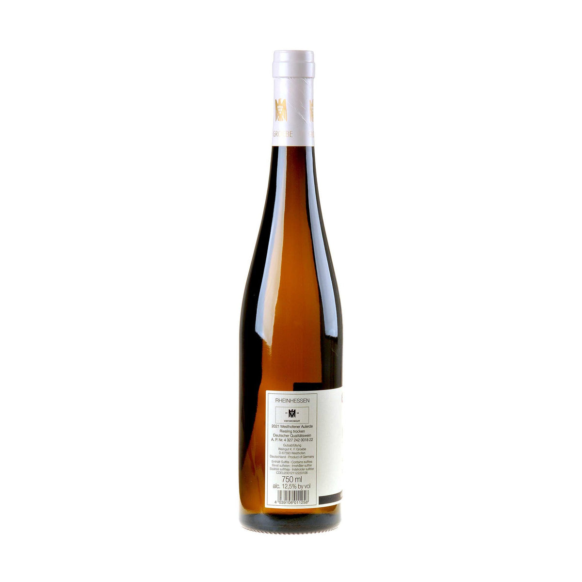 K.F. Groebe Riesling Aulerde GG 2021 Rücketikett